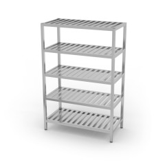 Regał magazynowy, 5 półek gretingowych 500mm POL-355