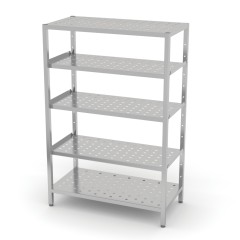 Regał magazynowy z półkami przestawnymi, 5 półek perforowanych 400mm